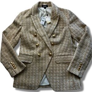 Express champagne and gold tweed sports coat Sz S